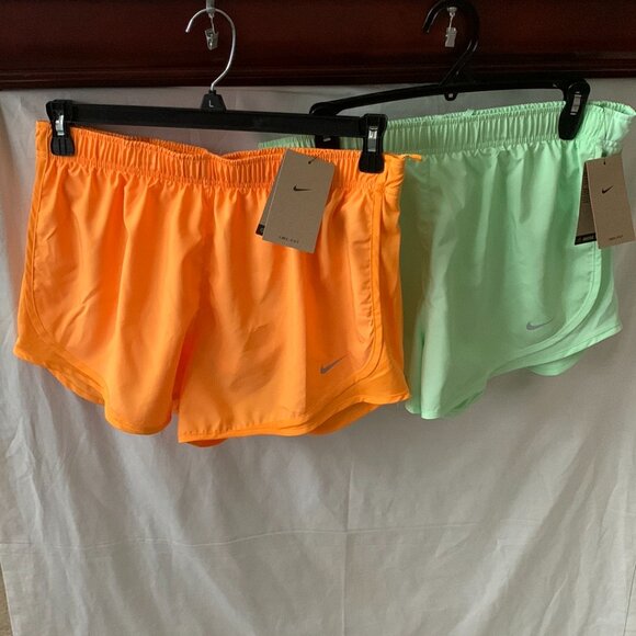 NIKE Women's Tempo Brief-Lined Heathered Fashion Running Shorts SET of 2 Sz L - Picture 1 of 8